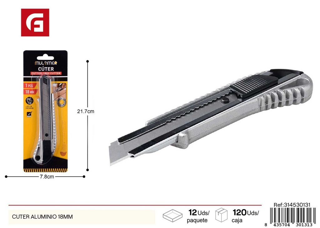 Cúter de aluminio de 18 mm - Herramientas de ferretería