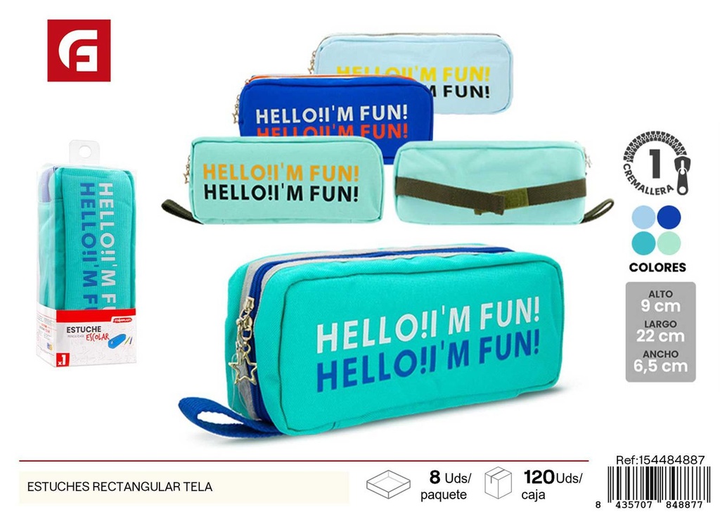 Estuche rectangular de tela - Soluciones de organización para escuela