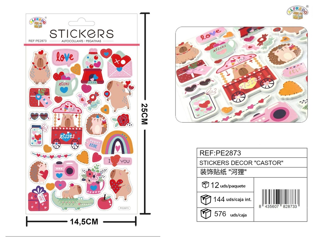 Stickers decorativos "Oso" 14x25 cm - Materiales creativos para decoración
