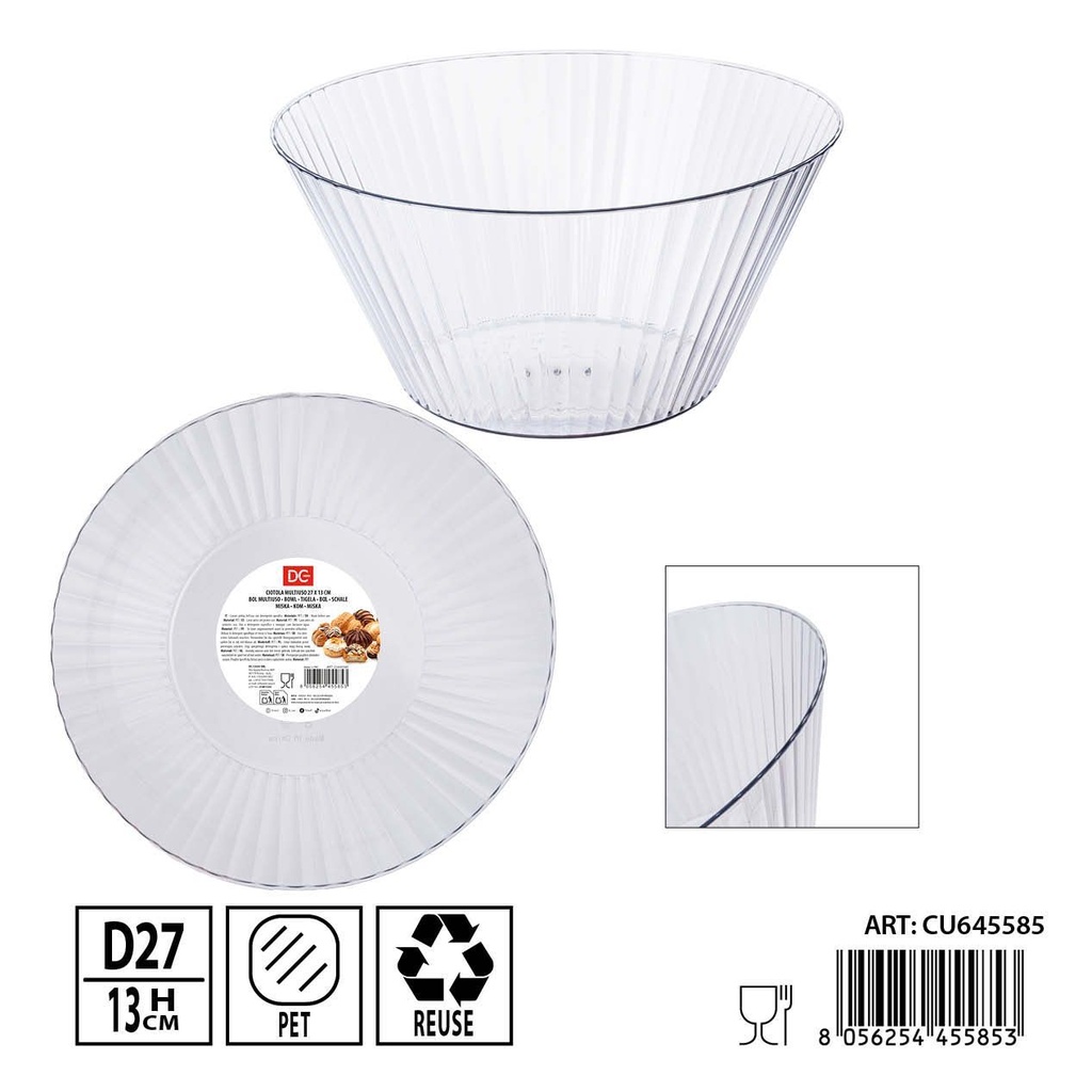 Bol multiusos 27X13CM - Utensilios plásticos de cocina