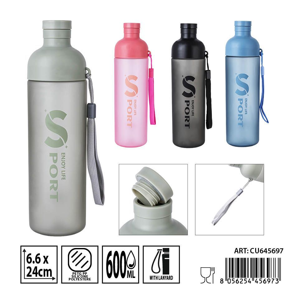 Botella de plástico mate 750 ml 6.6x24 cm - Accesorios de cocina