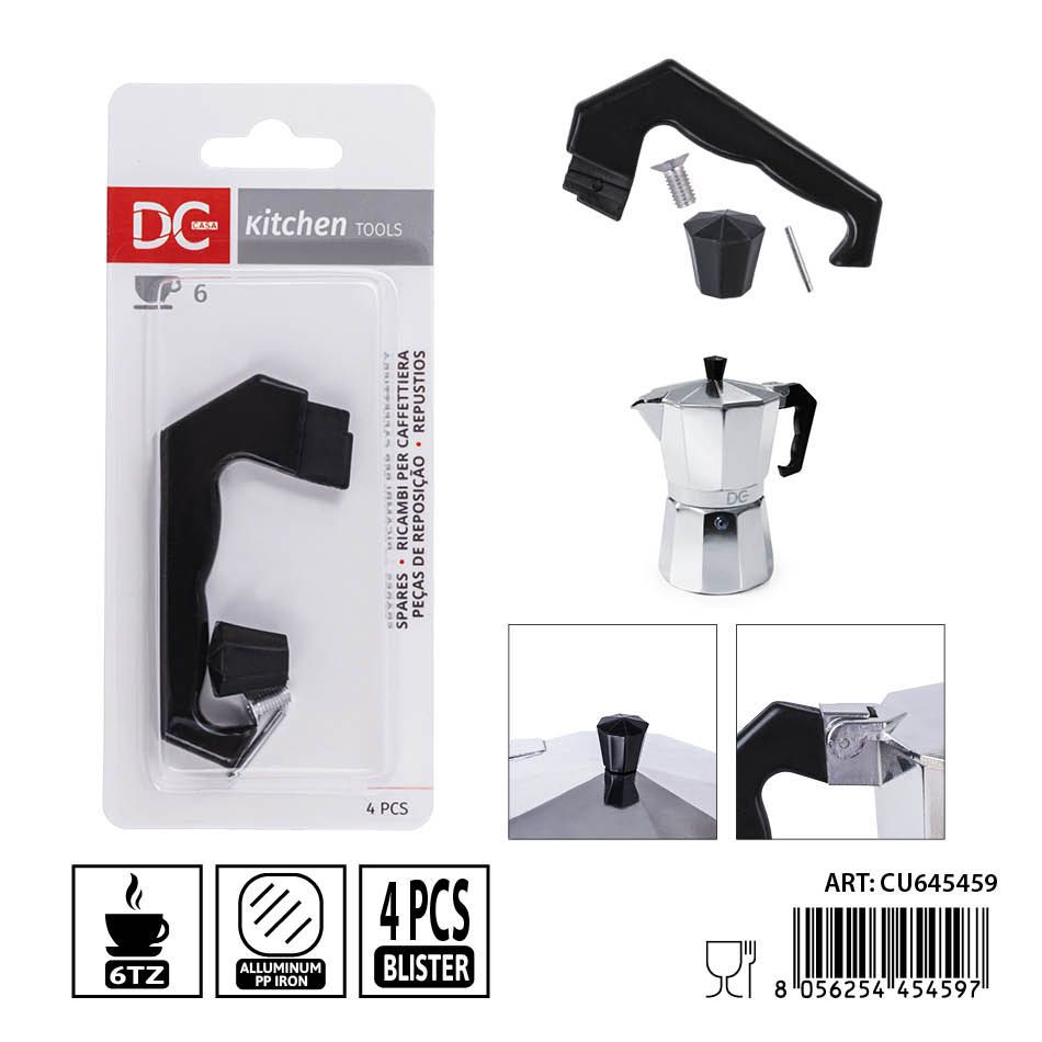 Repuesto para cafetera de 6 tazas 4 piezas - Accesorios de cocina y repuestos de cafetera