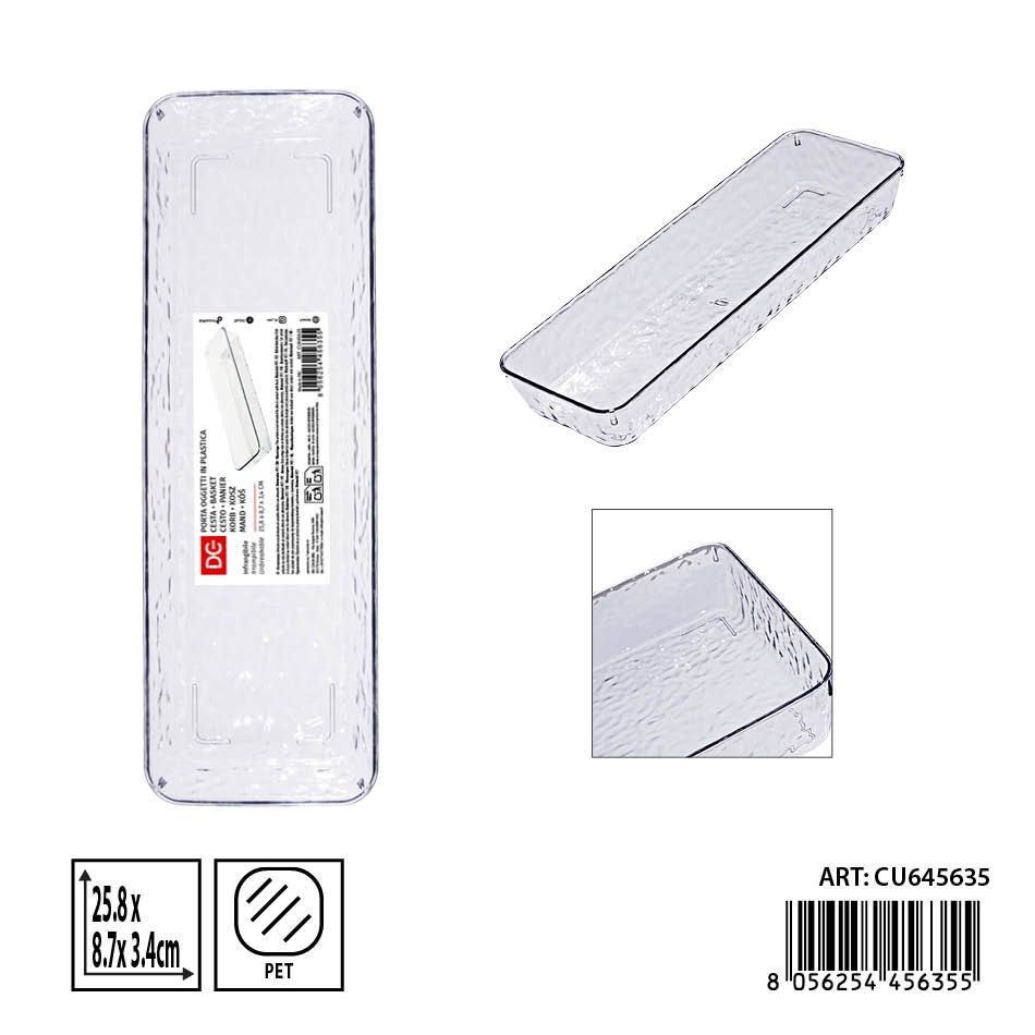 Cesta multiuso de plástico 25.8x8.7x3.4 cm - Accesorios de cocina y almacenamiento