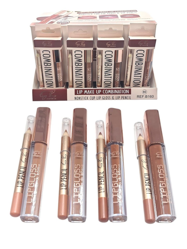 Kit de barras de labios fijas con perfilador 24 unidades - Cosmetics y maquillaje