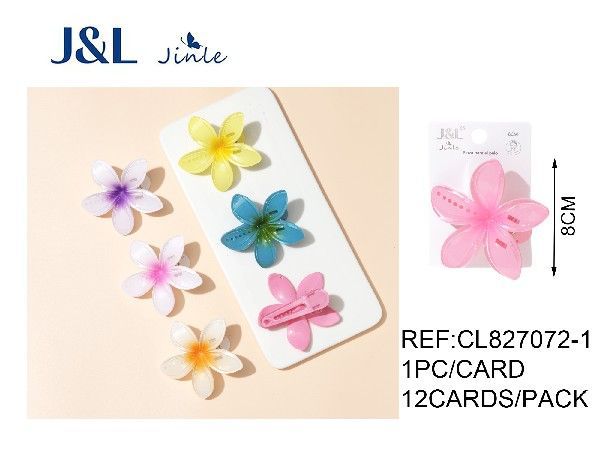 Pestañita de pelo en forma de flor 8 cm 12 unidades - Accesorios para el cabello