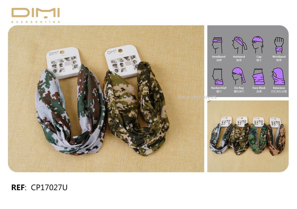 Braga de cuello 12 unidades - Accesorios de moda
