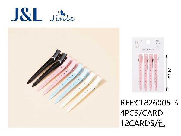 Pack de 4 pinzas espada 9 cm surtidas 12 unidades - Accesorios para el cabello