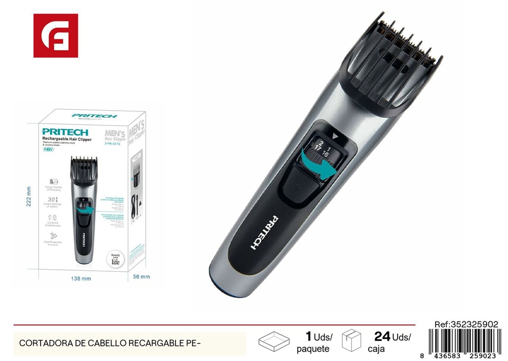 Cortadora de cabello recargable PE - Electrónica