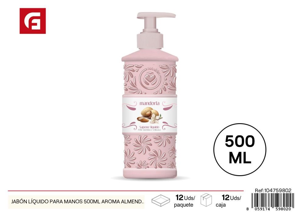 Jabón líquido para manos 500ml aroma a almendras - Cuidado de la piel