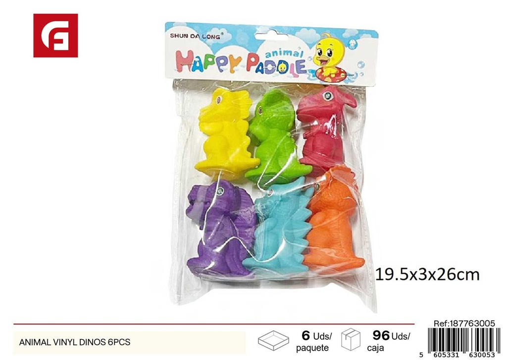 Pack de 6 modelos de dinosaurios de vinilo - Juguetes educativos