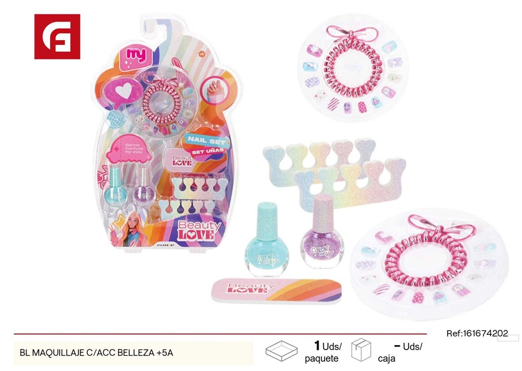 Set de maquillaje con accesorios 5 años+ - Juguetes de belleza