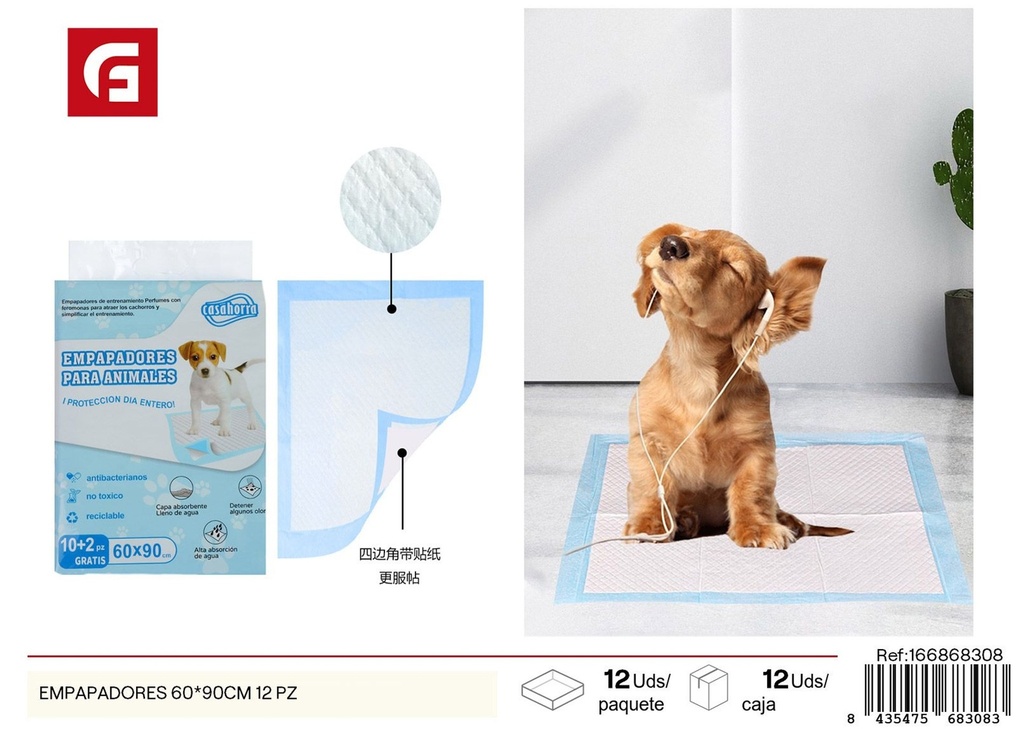 Empapadores 60*90cm 12pzs - Artículos para mascotas