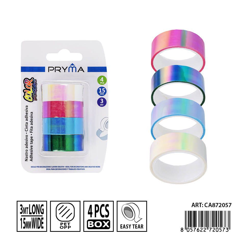 Cinta adhesiva holográfica 1.5cm x 3m - Cintas adhesivas y manualidades