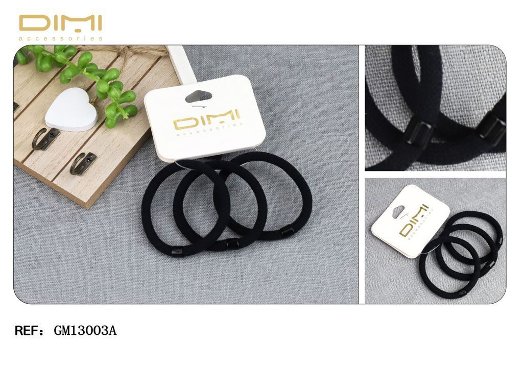 Pack de goma negra 24 unidades - Accesorios de cabello y peinado
