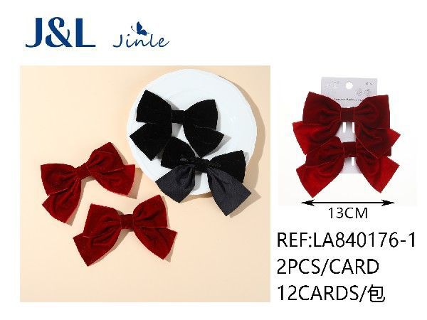 Pack de 2 pinzas lazo de 13 cm - Pack de 12 unidades para peinados