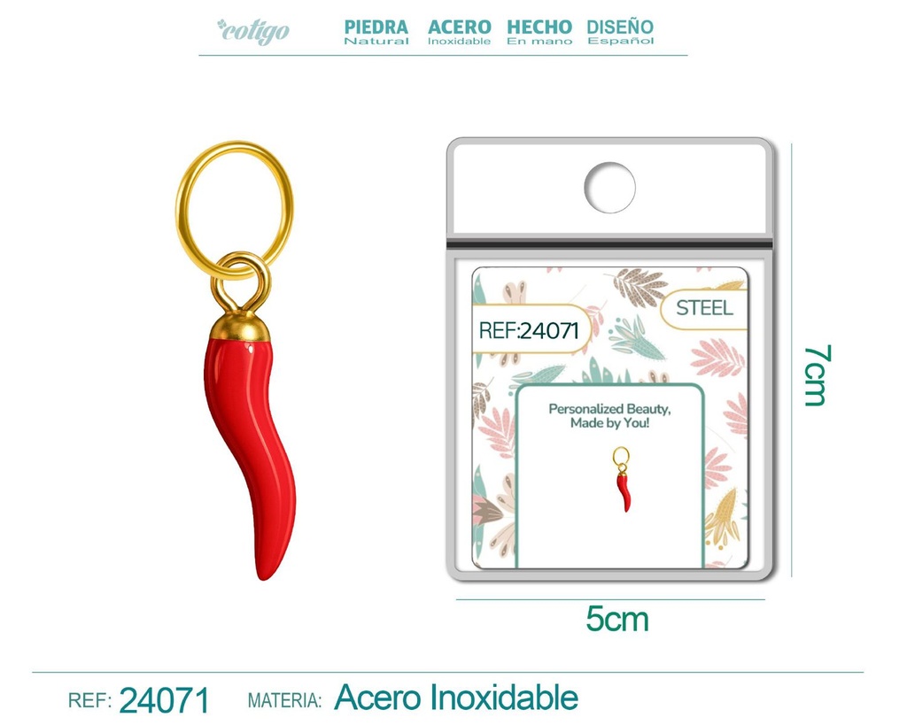 Charm de Acero Dorado Chapado en Oro 14K - Accesorios de lujo y joyería de calidad