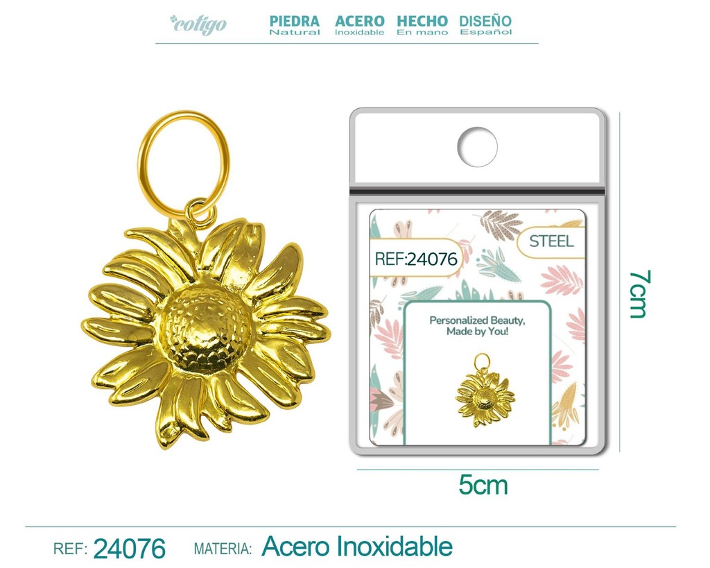 Charm de Acero Dorado Chapado en Oro 14K - Accesorios de lujo y joyería de calidad