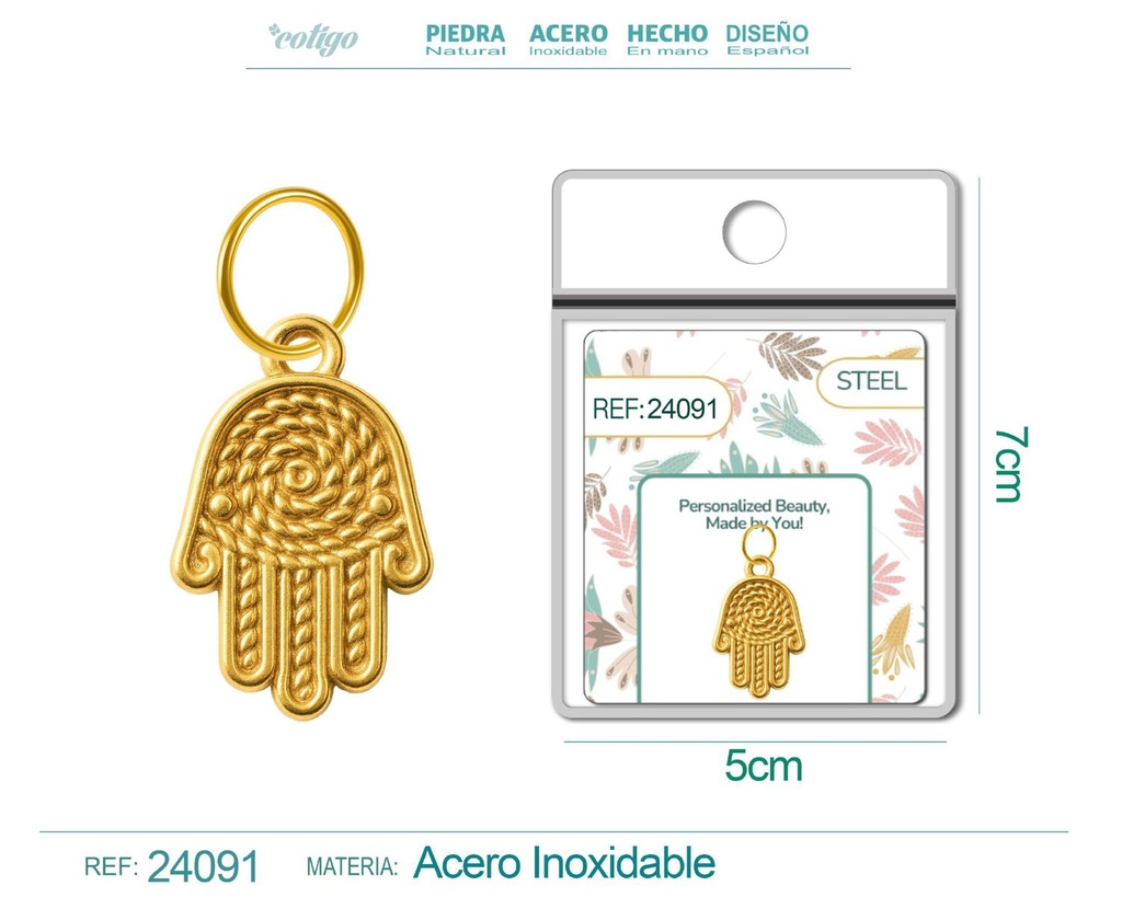 Charm de Acero Dorado Chapado en Oro 14K - Accesorios de lujo y joyería de calidad