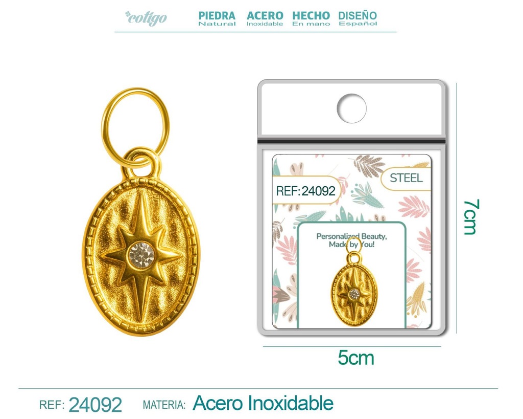 Charm de Acero Dorado Chapado en Oro 14K - Accesorios de lujo y joyería de calidad