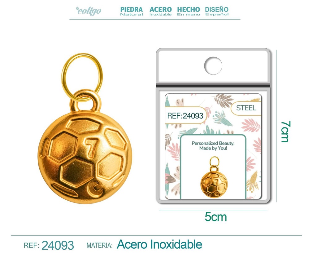 Charm de Acero Dorado Chapado en Oro 14K - Accesorios de lujo y joyería de calidad