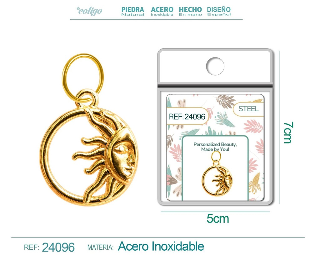 Charm de Acero Dorado Chapado en Oro 14K - Accesorios de lujo y joyería de calidad