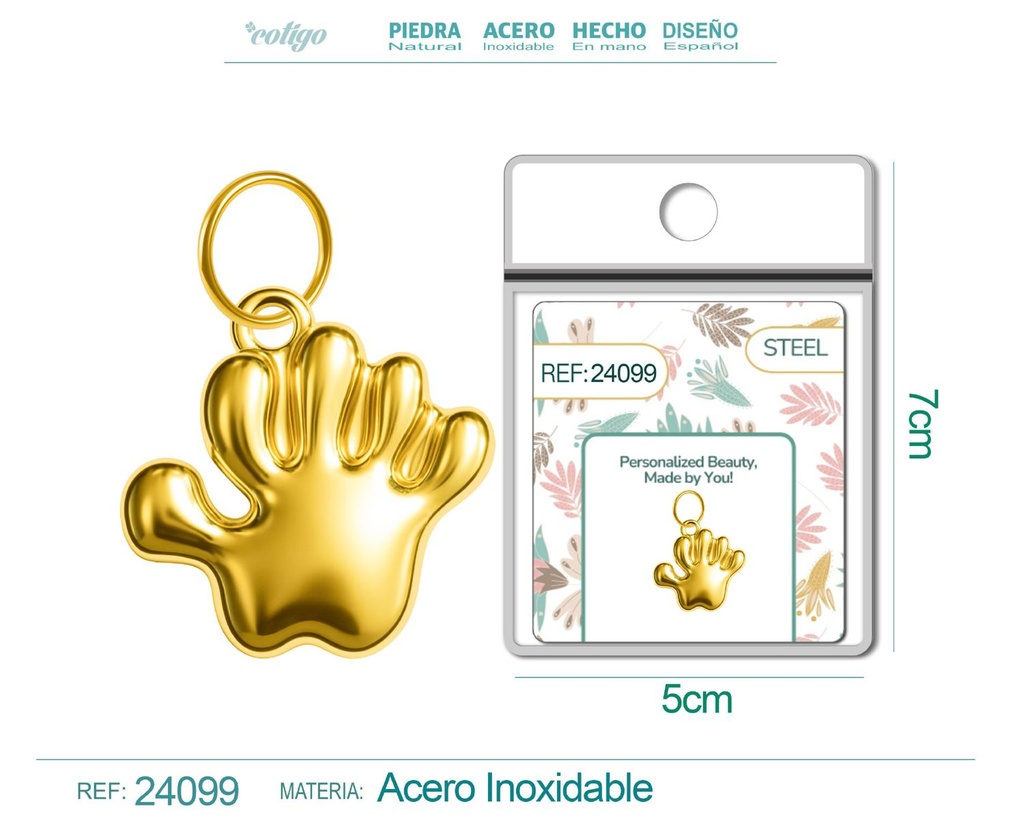 Charm de Acero Dorado Chapado en Oro 14K - Accesorios de lujo y joyería de calidad