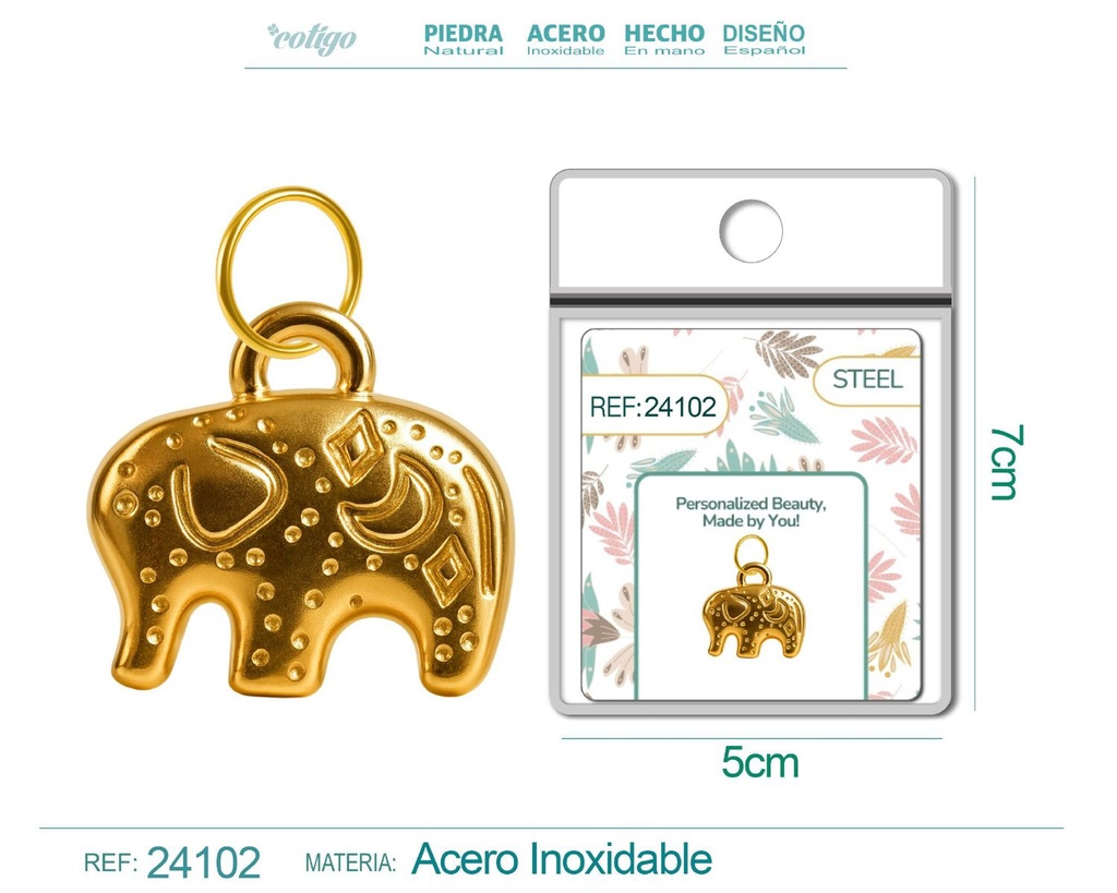 Charm de Acero Dorado Chapado en Oro 14K - Accesorios de lujo y joyería de calidad