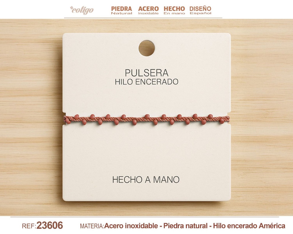 Pulsera de hilo encerado - Joyería de hilo y accesorios manuales
