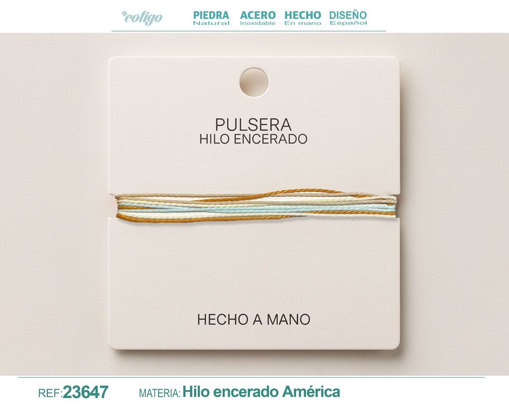 Pulsera de hilo encerado - Accesorios de moda y joyería