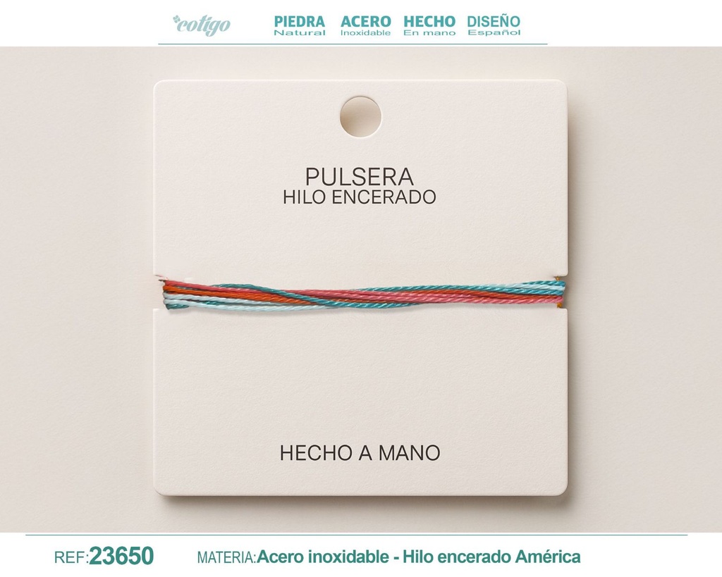 Pulsera de hilo encerado - Accesorios de moda y joyería