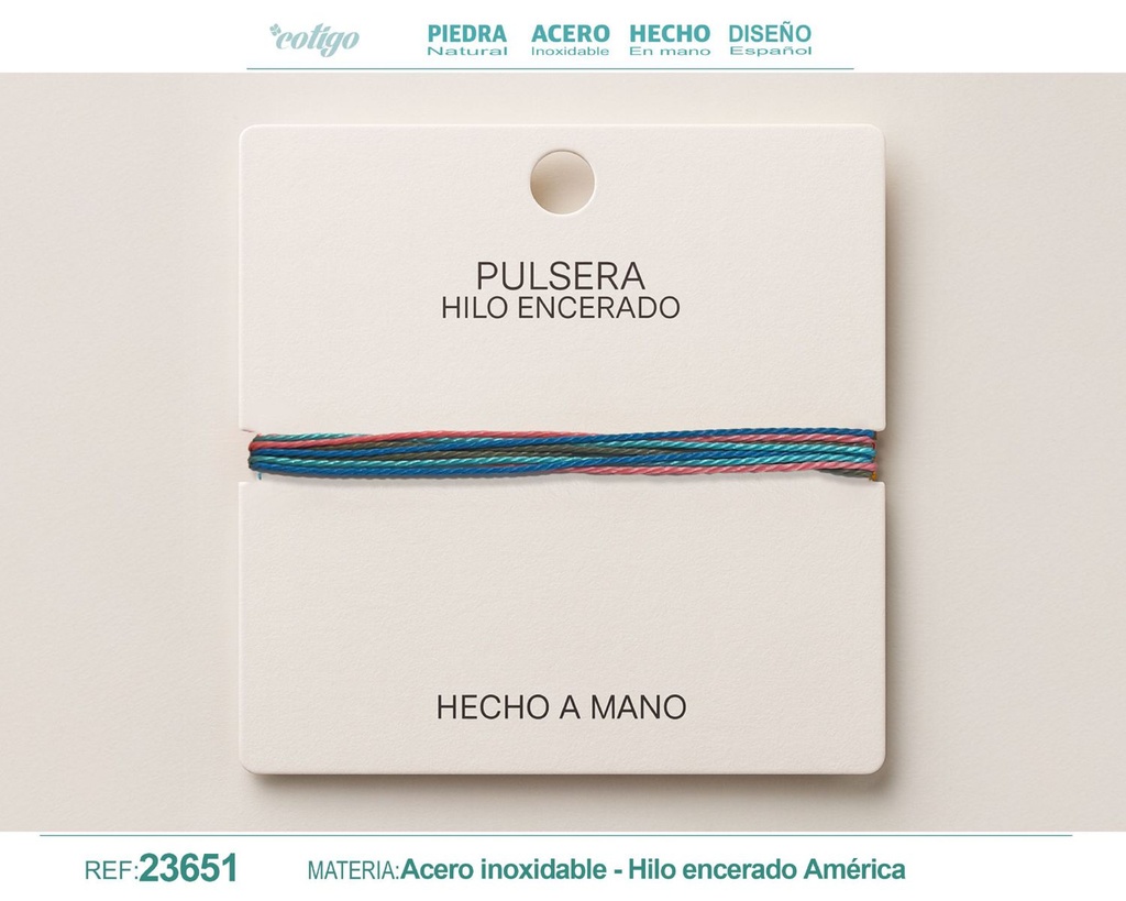 Pulsera de hilo encerado - Accesorios de moda y joyería