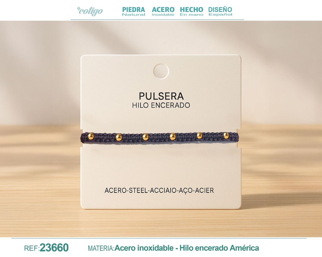 Pulsera de hilo encerado - Accesorios de moda y joyería