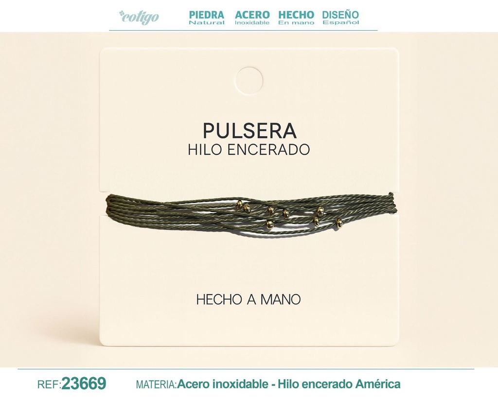 Pulsera de hilo encerado - Accesorios de moda y joyería