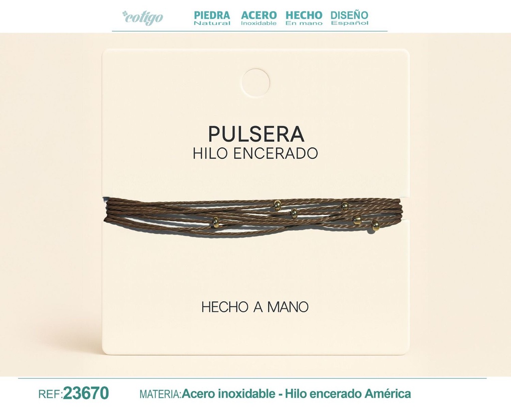 Pulsera de hilo encerado - Accesorios de moda y joyería
