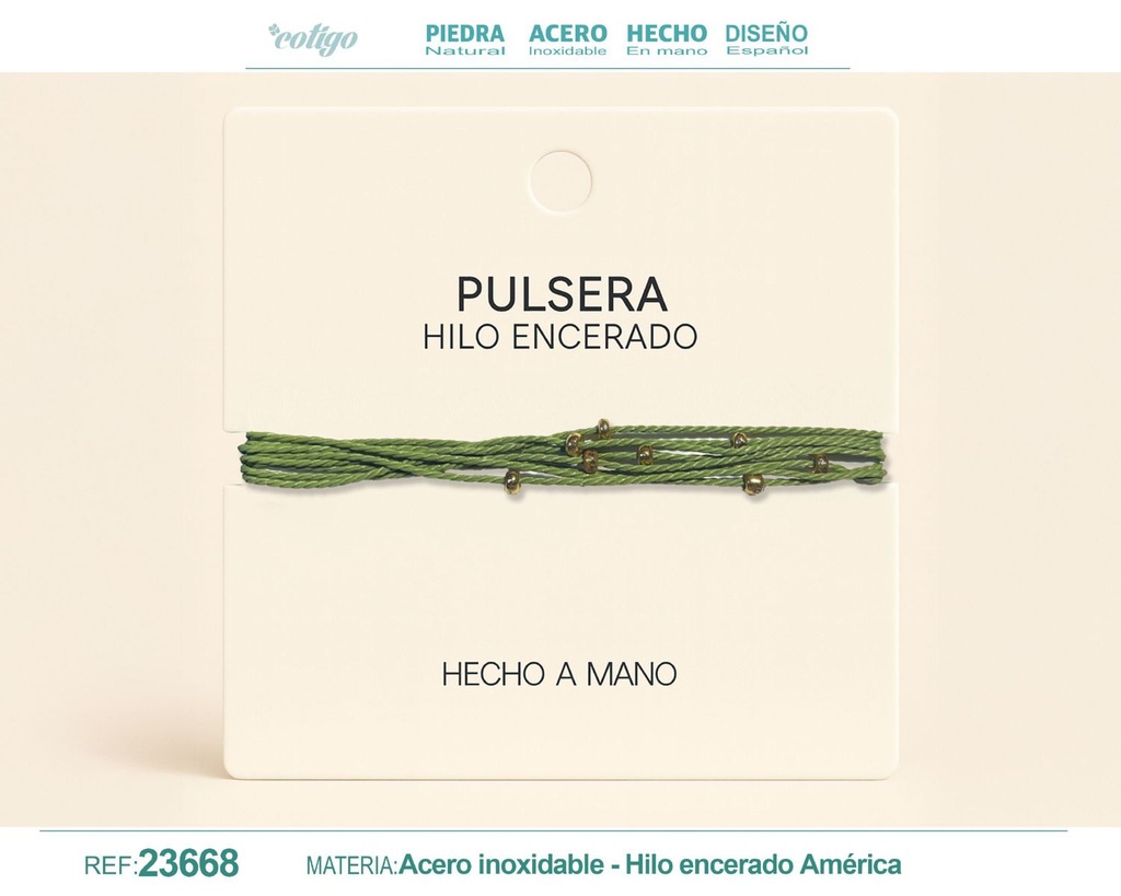 Pulsera de hilo encerado - Accesorios de moda y joyería