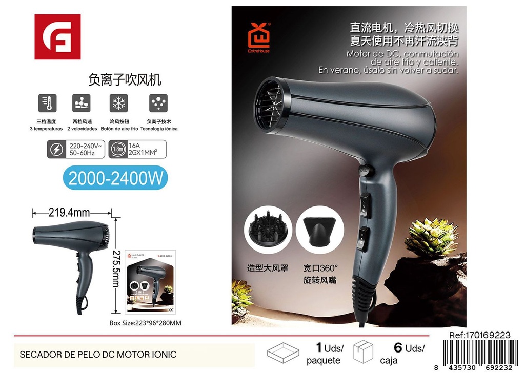 Secador de pelo DC Motor Ionic - Secadores y herramientas de cabello