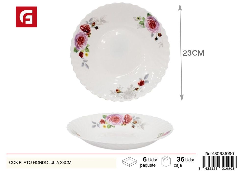 Plato hondo Julia 23 cm - Vajilla decorada