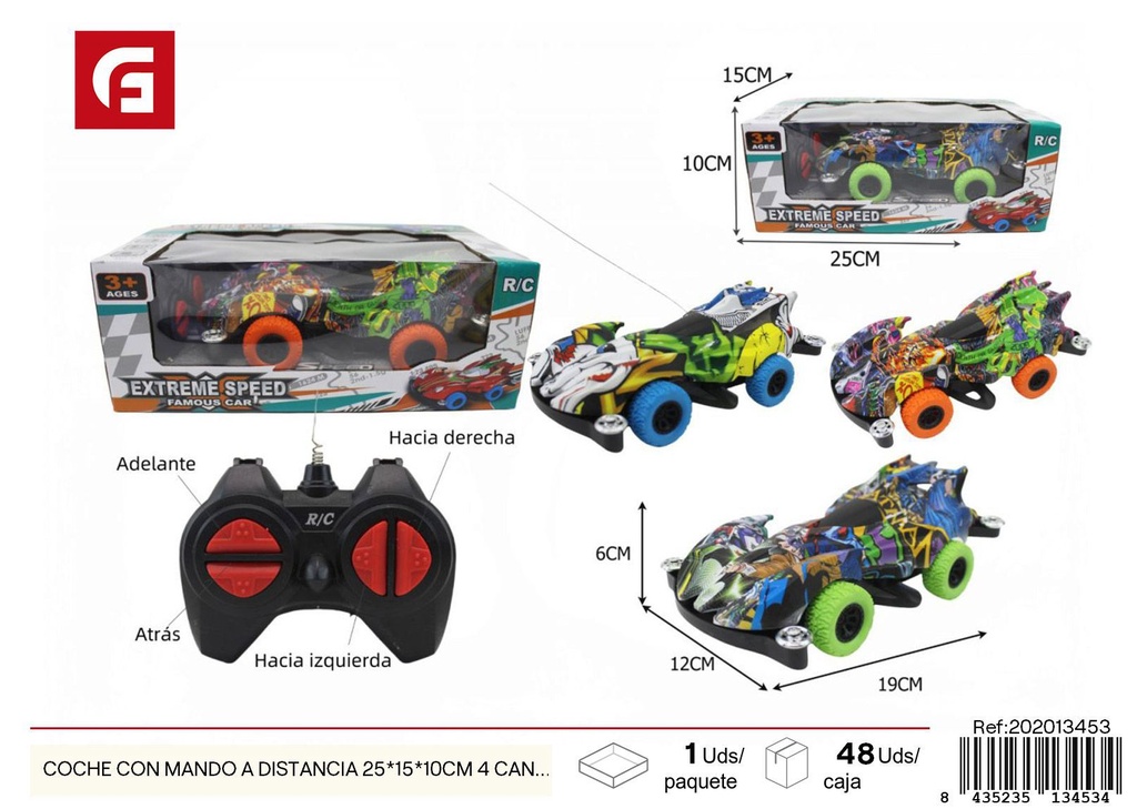 Coche con mando a distancia 25*15*10 cm 4 canales - Juguetes y vehículos a control remoto