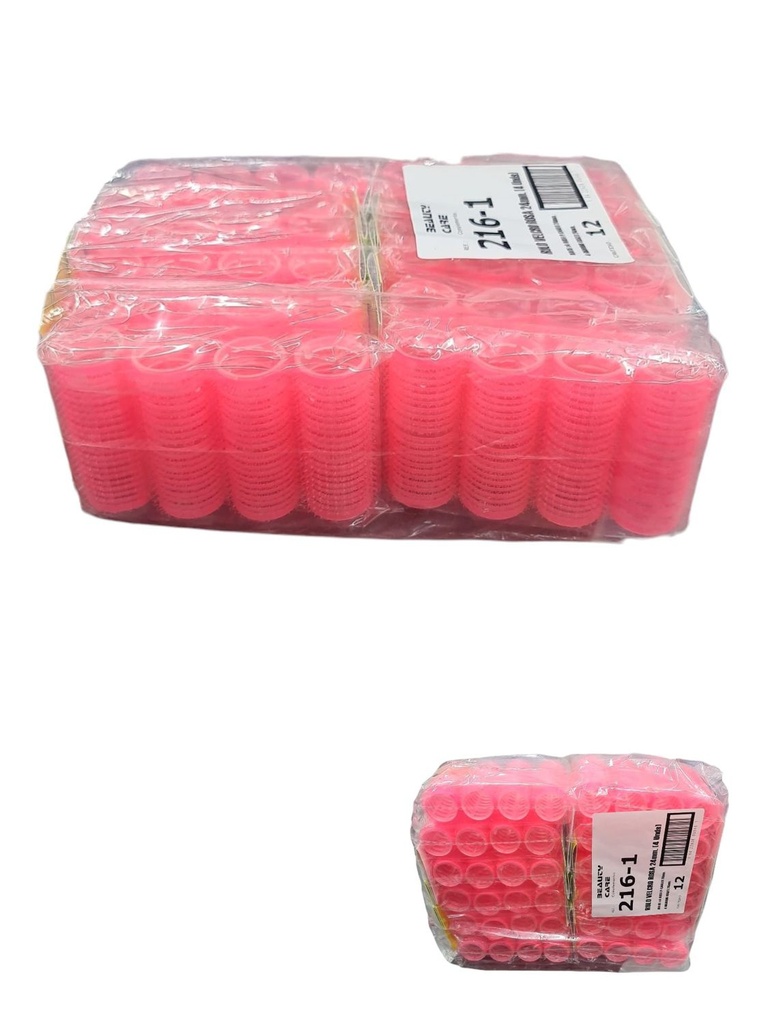 Rulo de Velcro Rosa 24mm 12U - Accesorios para el cabello 