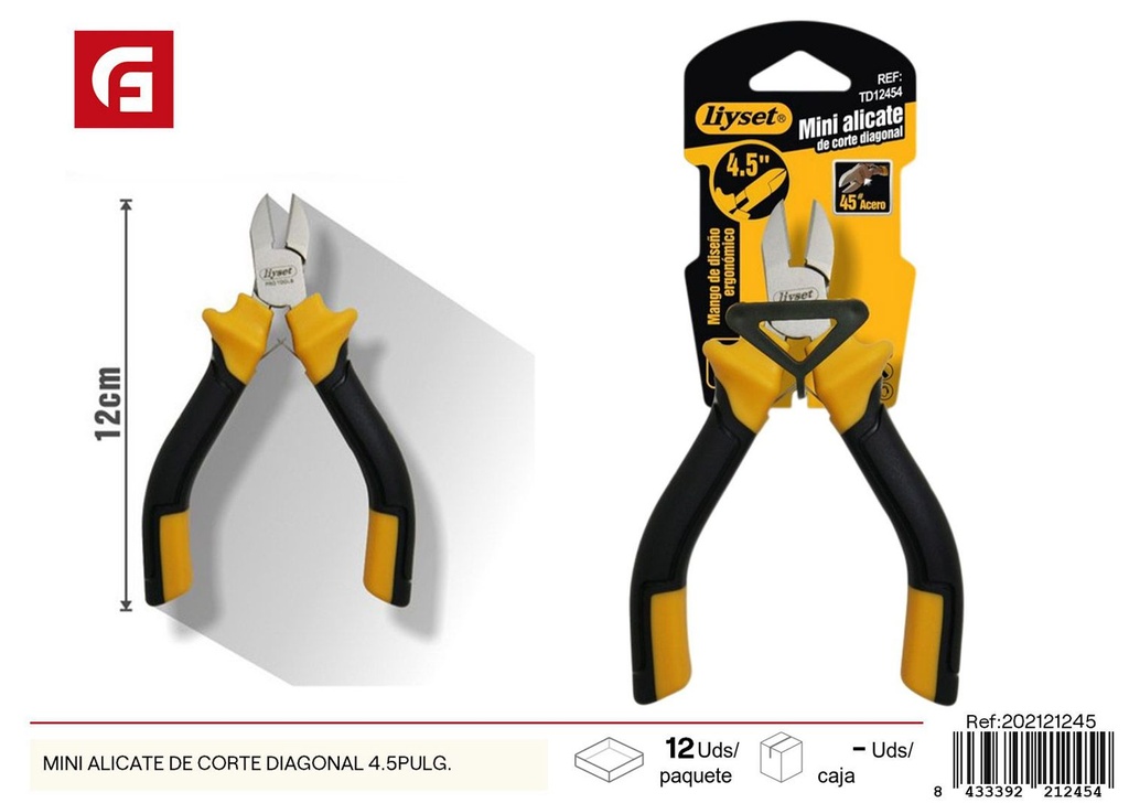  Mini alicate de corte diagonal 4.5 pulgadas - Herramientas de ferretería