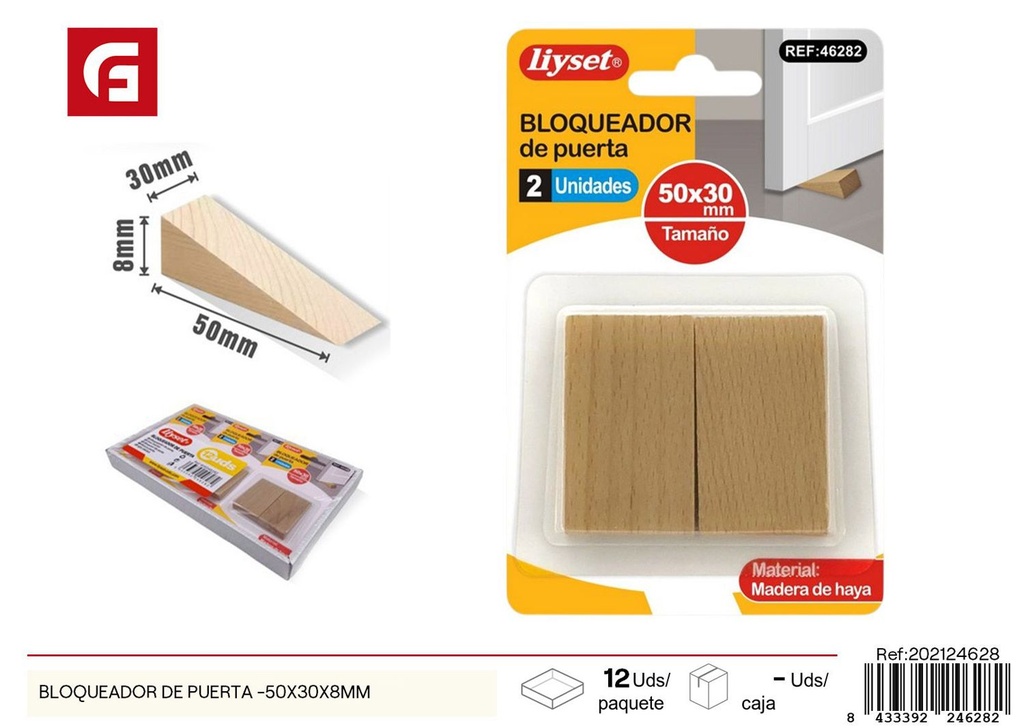  Bloqueador de puerta 50x30x8 mm - Accesorios para el hogar