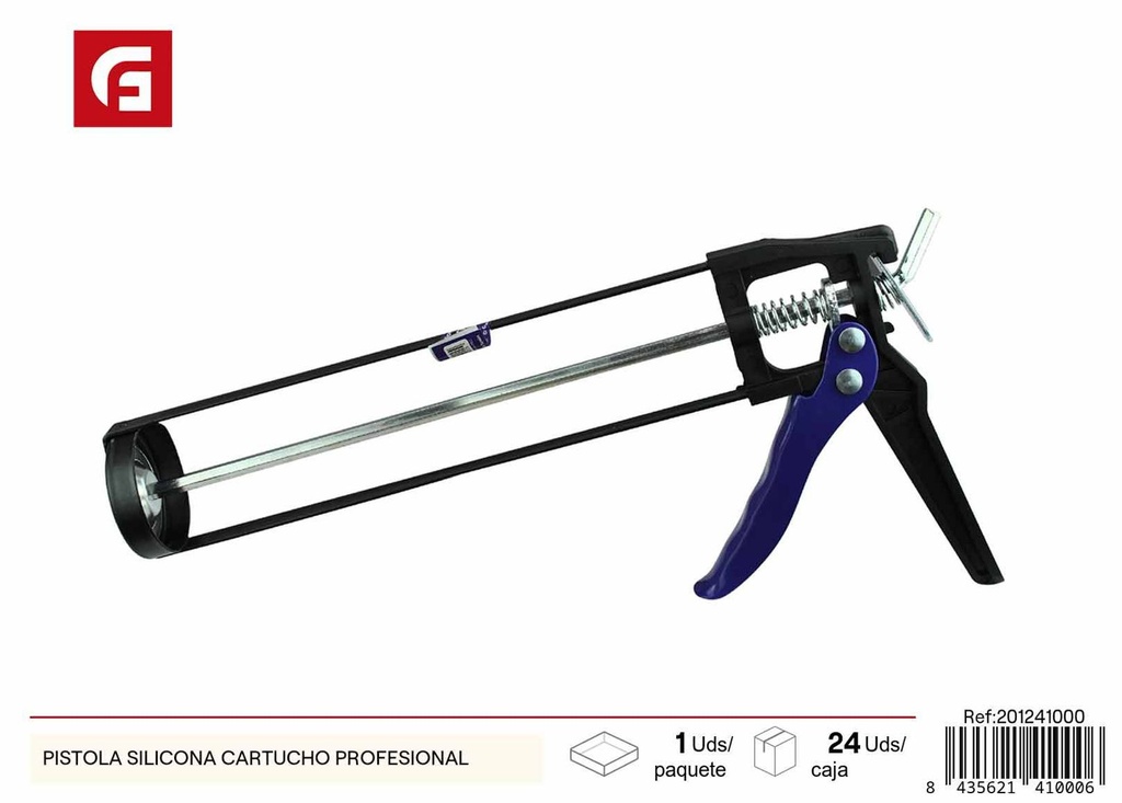 Pistola de silicona para cartucho profesional - Herramientas de ferretería