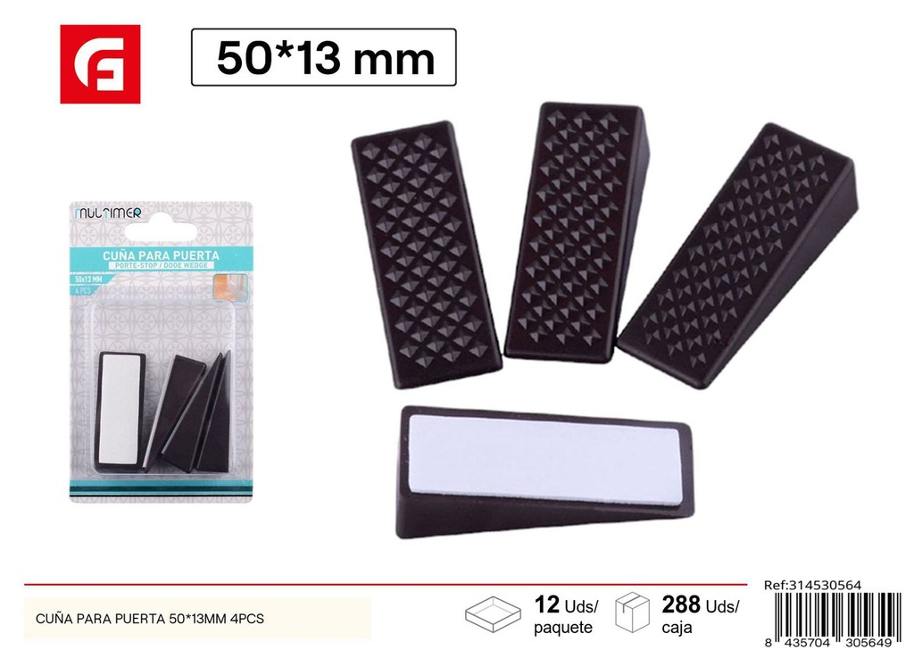 Tope para puerta 50x13mm - Pack de 4 piezas - Ferretería