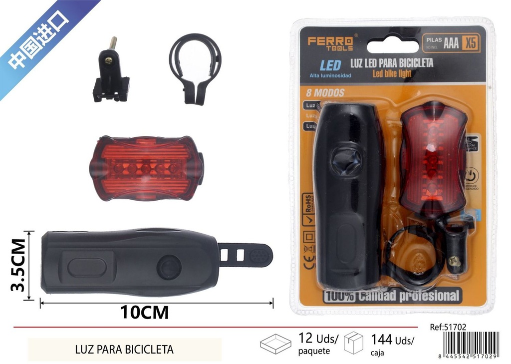 Conjunto de luces de bicicleta - Accesorios de bicicleta