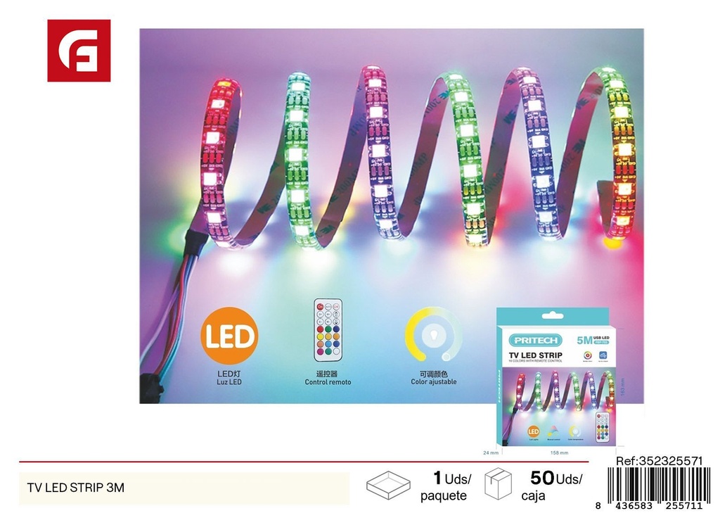 Tira LED de 3 metros - Iluminación decorativa