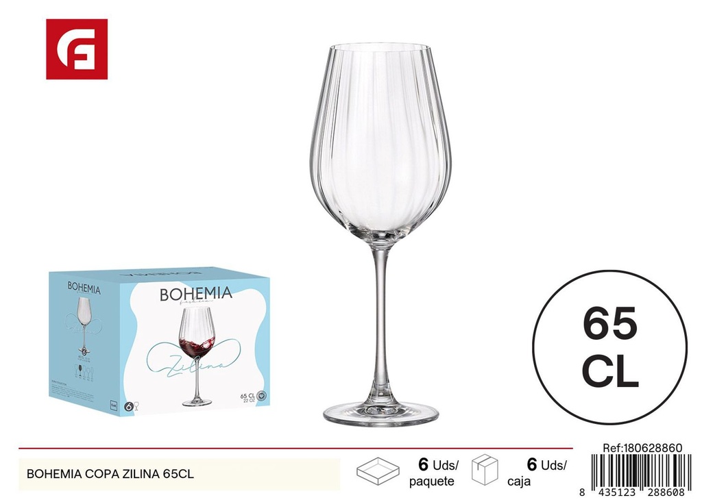 Copa de vidrio Bohemia Zilina 65 cl - Vajilla de vidrio