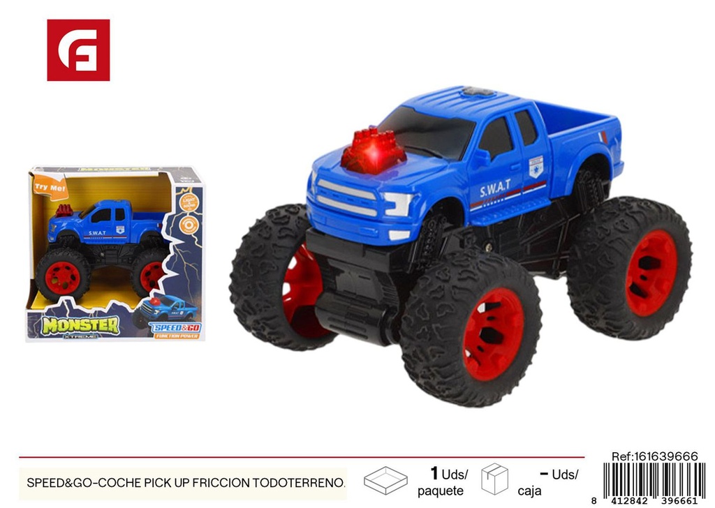 Coche pick up todoterreno rescate Speed&Go c/luz - Juguetes y coches
