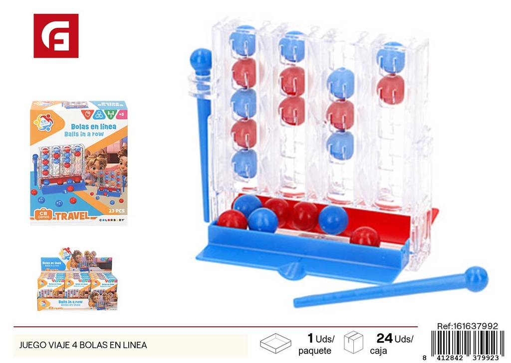Juego de viaje 4 bolas en línea - Entretenimiento portátil para niños