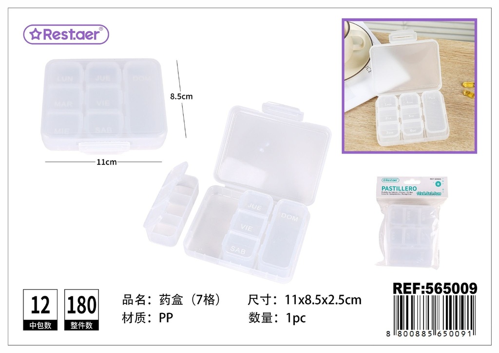Pastillero - Accesorios útiles para organizar medicamentos