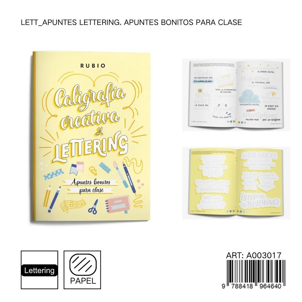 Cuaderno de apuntes RUBIO LETT_APUNTES - Lettering y escritura creativa